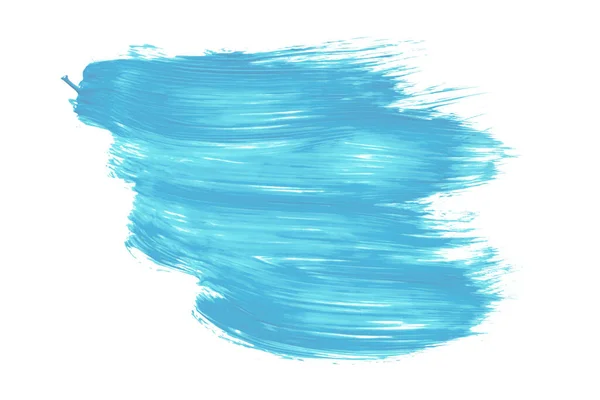 Светло Голубая Кисть Выделена Белом Фоне Акварель — стоковое фото