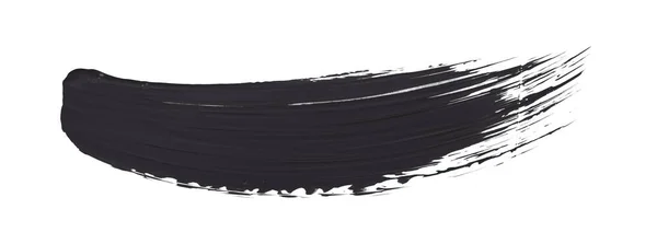 Beyaz Arka Planda Siyah Gri Fırça Darbeleri Izole Suluboya — Stok fotoğraf