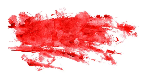 Red watercolor texture paint stain brush stroke Stock Vector
