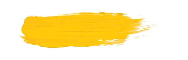 Gelber Pinsel Isoliert Auf Weißem Hintergrund Aquarell Stockbild