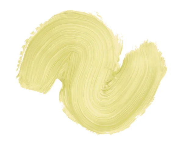 Λαμπερό Ανοιχτό Κίτρινο Πινέλο Ακουαρέλα Ζωγραφική Απομονώνονται Λευκό Φόντο Υδατογραφία — Φωτογραφία Αρχείου