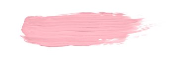 Pembe boya fırçası beyaz arka planda izole edilmiş. Suluboya