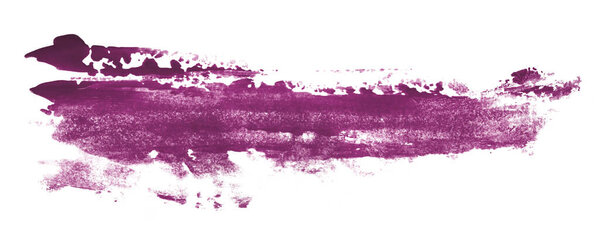 Purple paintbrush isolated on white background. Dark purple color.