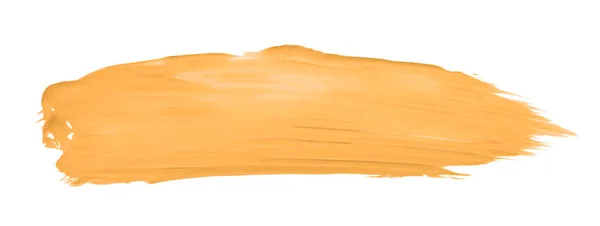 Помаранчевий Пензель Ізольований Білому Тлі Золотистий Абрикос Колір — стокове фото