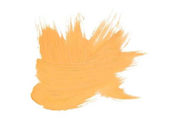 Оранжевая Кисть Выделена Белом Фоне Золотой Абрикосовый Цвет — стоковое фото