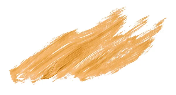 Оранжевая Кисть Выделена Белом Фоне Золотой Абрикосовый Цвет — стоковое фото