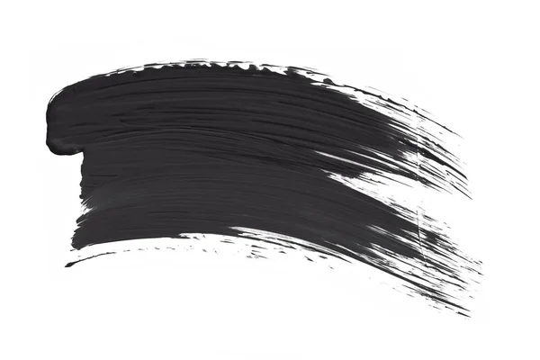 Glanzend Zwart Grijs Penseel Aquarel Schilderen Geïsoleerd Witte Achtergrond Aquarel — Stockfoto