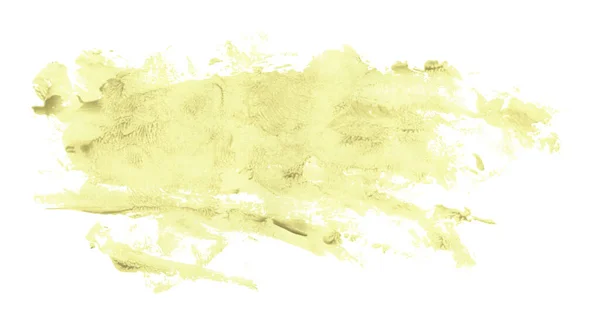 Λαμπερό Ανοιχτό Κίτρινο Πινέλο Ακουαρέλα Ζωγραφική Απομονώνονται Λευκό Φόντο Υδατογραφία — Φωτογραφία Αρχείου