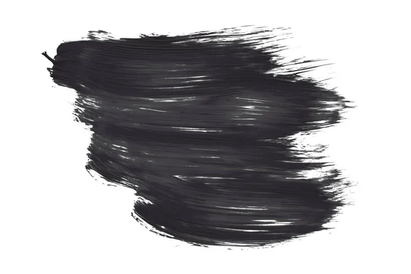 Fekete Szürke Ecsetvonások Elszigetelt Fehér Háttér Akvarell — Stock Fotó