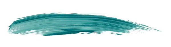Beyaz Arka Planda Yeşil Boya Fırçası Var Derin Göl Rengi — Stok fotoğraf