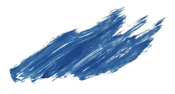 蓝色的刷子隔离在白色的背景上 水彩画 — 图库照片