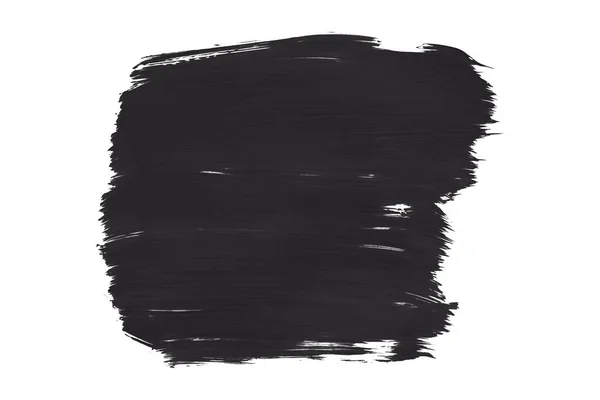Fényes Fekete Szürke Ecset Akvarell Festmény Elszigetelt Fehér Háttér Akvarell — Stock Fotó