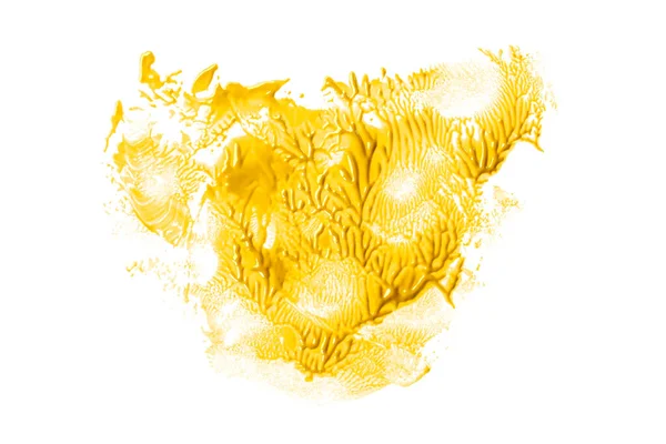 Gelber Pinsel Isoliert Auf Weißem Hintergrund Aquarell — Stockfoto