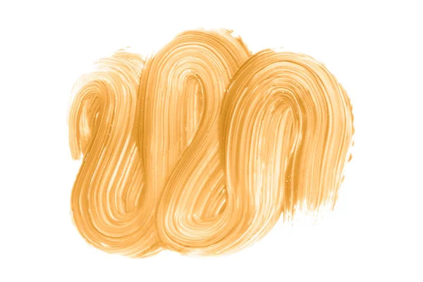 Oranje Borstel Geïsoleerd Witte Achtergrond Gouden Abrikozenkleur — Stockfoto
