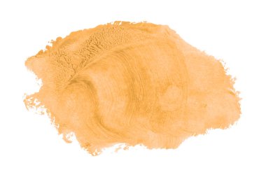 Turuncu fırça beyaz arkaplanda izole edilmiş. Altın kayısı rengi