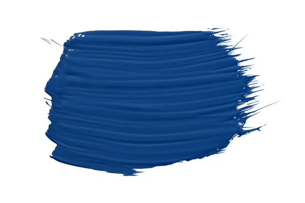 Glänzend Blaue Pinsel Aquarellmalerei Isoliert Auf Weißem Hintergrund Aquarell — Stockfoto