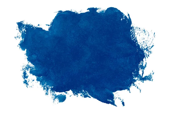 Blå Borste Isolerad Vit Bakgrund Akvarell Stockbild