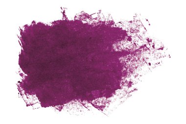 Mor boya fırçası beyaz arka planda izole edilmiş. Koyu mor renk.