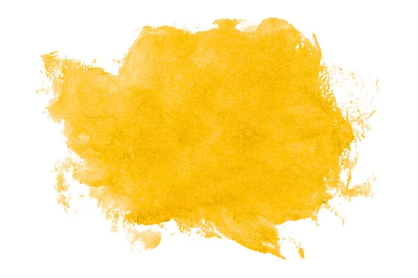Yellow Brush Isolated White Background Watercolor — Stock Photo, Image