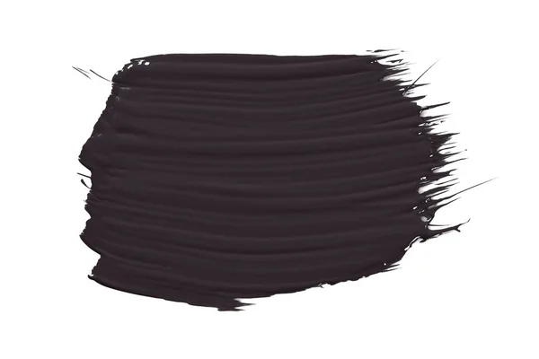 Lesklá Černá Šedá Štětec Akvarel Malba Izolované Bílém Pozadí Akvarel — Stock fotografie