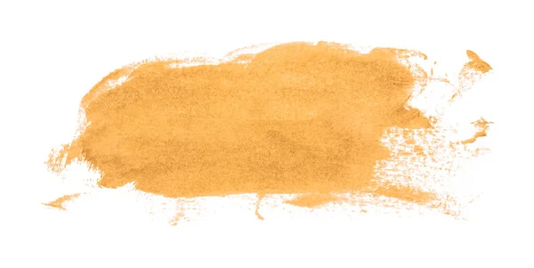 Pomarańczowa Szczotka Białym Tle Złoty Kolor Moreli — Zdjęcie stockowe