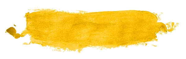 Gelber Pinsel Isoliert Auf Weißem Hintergrund Aquarell — Stockfoto