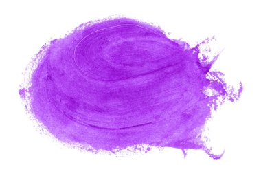 Mor fırça beyaz arkaplanda izole edilmiş. Suluboya