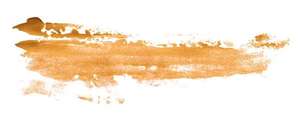 Błyszczący Pomarańczowy Pędzel Akwarela Malarstwo Izolowane Białym Tle Akwarela — Zdjęcie stockowe