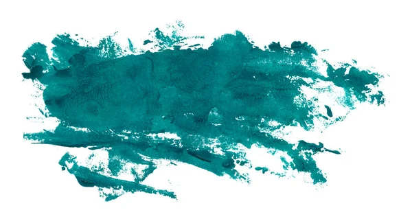 Pincel Verde Isolado Sobre Fundo Branco Cor Profunda Lago — Fotografia de Stock
