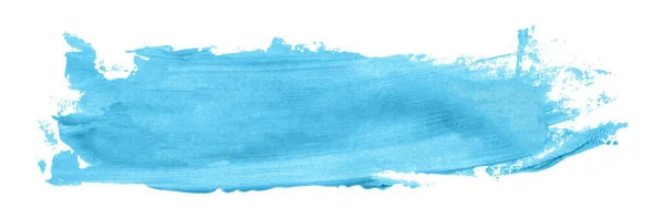 Βούρτσα Χρώματος Ανοιχτού Μπλε Που Απομονώνεται Λευκό Φόντο Υδατογραφία Εικόνα Αρχείου