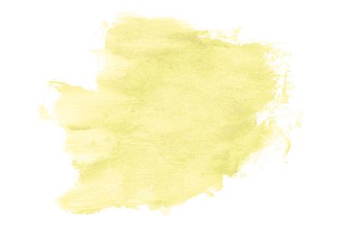 Sarı fırça beyaz arkaplanda izole edilmiş. Açık sarı renk.