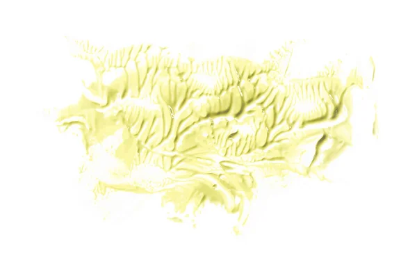 Glanzend Licht Gele Borstel Aquarel Schilderen Geïsoleerd Witte Achtergrond Aquarel — Stockfoto