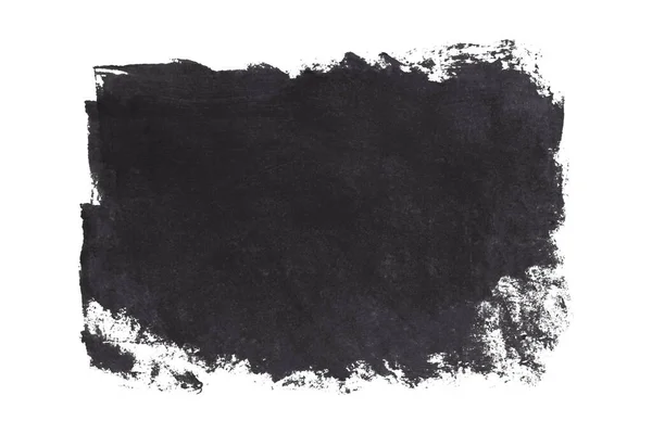 Чорно Сірі Мазки Пензля Ізольовані Білому Тлі Акварель — стокове фото