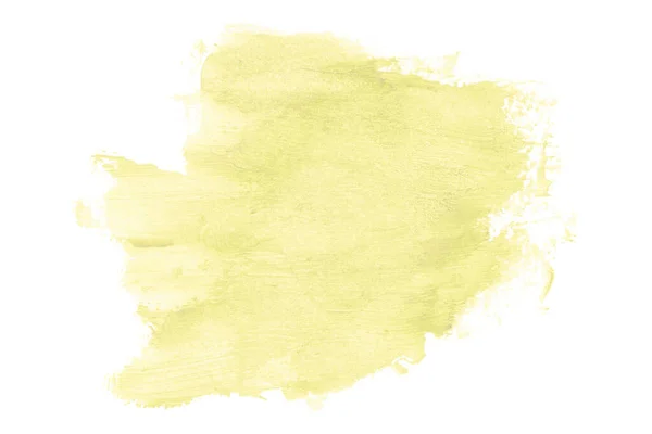 Gelber Pinsel Isoliert Auf Weißem Hintergrund Helle Gelbe Farbe — Stockfoto