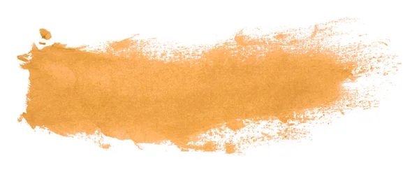 Orange Borste Isolerad Vit Bakgrund Guld Aprikos Färg Royaltyfria Stockfoton