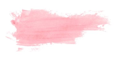 Pembe boya fırçası beyaz arka planda izole edilmiş. Suluboya