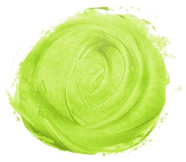 Yeşil fırça beyaz arkaplanda izole edilmiş. Yeşil kireç.