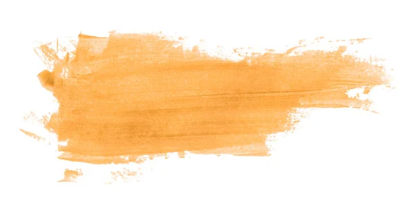 Pomarańczowa Szczotka Białym Tle Złoty Kolor Moreli — Zdjęcie stockowe