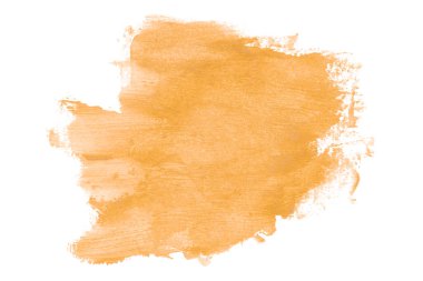 Turuncu fırça beyaz arkaplanda izole edilmiş. Altın kayısı rengi