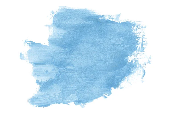 Pincel Azul Claro Isolado Fundo Branco Aquarela — Fotografia de Stock