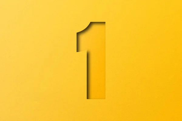 Yellow Paper Style Letter Paper Number — Stock Photo, Image