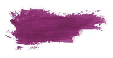 Mor boya fırçası beyaz arka planda izole edilmiş. Koyu mor renk.