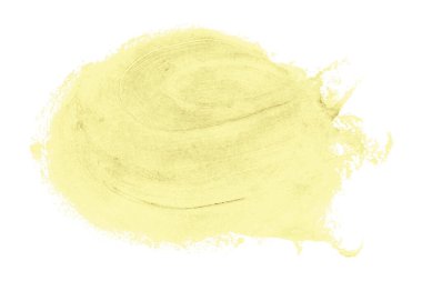 Sarı fırça beyaz arkaplanda izole edilmiş. Açık sarı renk.
