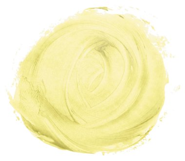 Sarı fırça beyaz arkaplanda izole edilmiş. Açık sarı renk.