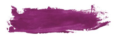 Mor boya fırçası beyaz arka planda izole edilmiş. Koyu mor renk.