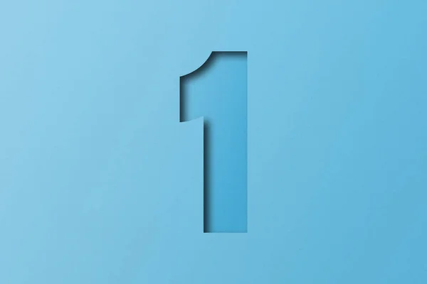 Papel Azul Claro Alfabeto Papel Número — Foto de Stock