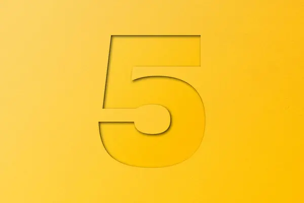 黄色い紙タイプの紙フォント番号5 — ストック写真