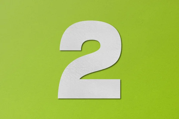 Grünes Papier Alphabet Papier Nummer — Stockfoto