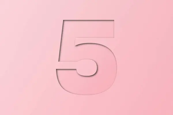 ピンクの紙タイプの紙フォント番号5 — ストック写真