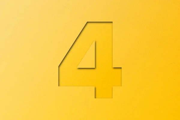 Κίτρινο Χαρτί Τύπου Γραμματοσειρά Αριθμός — Φωτογραφία Αρχείου